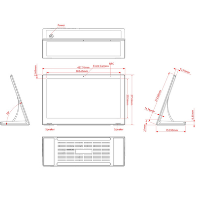 Octakern 1.5GHz Android 6,0 Tablet 17 Duim allen in Één Touchscreen PC