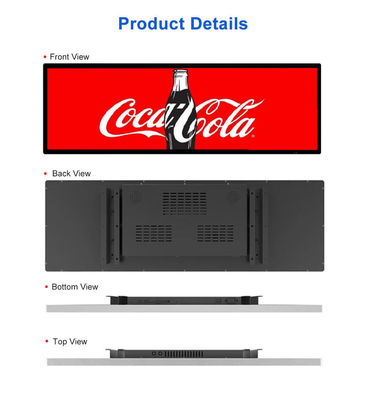 24 inch Ultra Wide Resolution Stretched Bar Type LCD Advertising Display De perfecte keuze voor supermarkt winkel