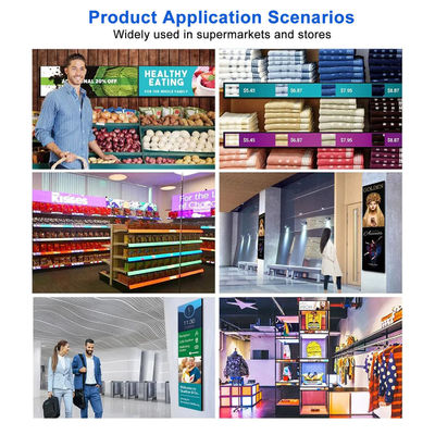 24 inch Ultra Wide Resolution Stretched Bar Type LCD Advertising Display De perfecte keuze voor supermarkt winkel