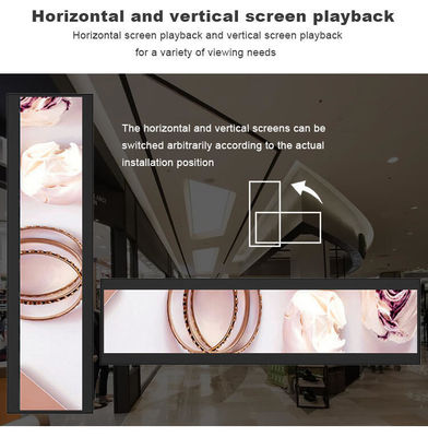 19 inch wand gemonteerde bar-type reclame-machine 1920x360 Android tablet