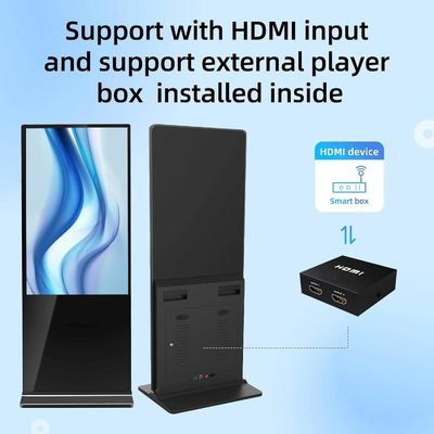 75 inch verticale AD kiosk LCD reclame display Android touchscreen vloer totem