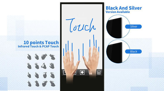 Indoor 55-inch LCD-advertentie-speler met vloerstandend ontwerp en digitale signage
