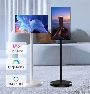 Verticaal scherm 27" verstelbaar op rolbaar Smart Stand By Me TV