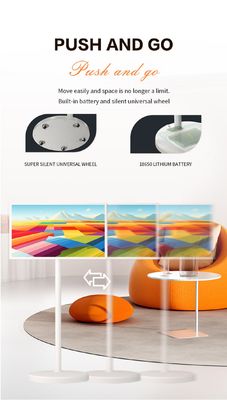 Verticaal scherm 27" verstelbaar op rolbaar Smart Stand By Me TV