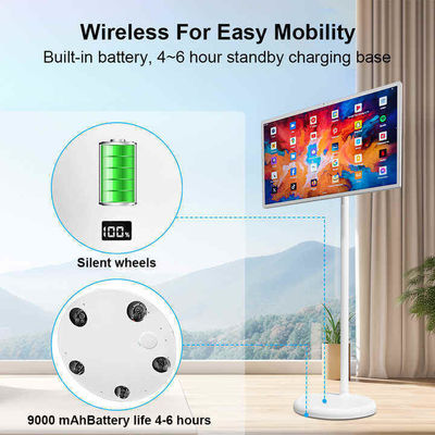 21.5 inch RK3588 Stand By Me Movable Touch Screen Monitor Floor Standing Android Draadloos Draagbare Smart Tv Voor Thuis