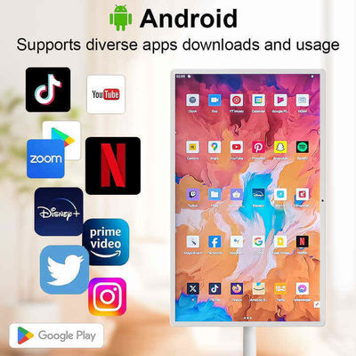 21.5 inch RK3588 Stand By Me Movable Touch Screen Monitor Floor Standing Android Draadloos Draagbare Smart Tv Voor Thuis