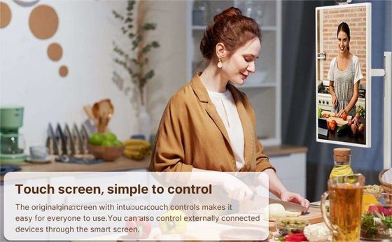 Draagbare indoor 24 inch Android Moving Smart Stand By Me Floor Standing Smart TV