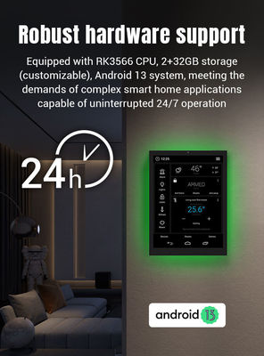 9.7 inch RK3566 Quad Core Android 13 Automation Tablet met Full View Screen voor Smart Home Control