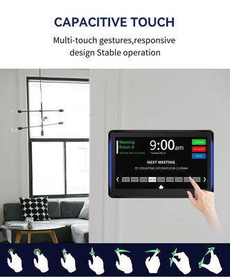 10.1 inch RK3399 2+16GB Wandgebouwde conferentieruimte Tablet NFC POE vergaderruimte reserveringssysteem met beide zijden licht