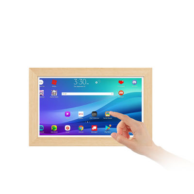 15,6 inch RK3568 4+32GB aan de muur gemonteerde reclame tablet NFC POE touchscreen zakelijke houten frame Android 14 tablet