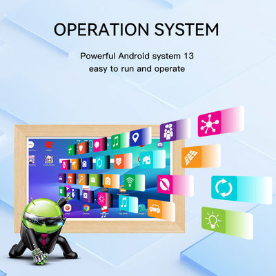 15,6 inch RK3568 4+32GB aan de muur gemonteerde reclame tablet NFC POE touchscreen zakelijke houten frame Android 14 tablet