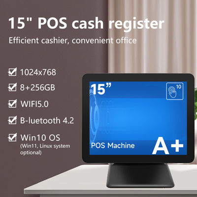 Nieuw ontwerp 15 inch 60Hz Desktop Pos Terminal 8+256GB N100 CPU Retail Pos Kassa met printer en scanner