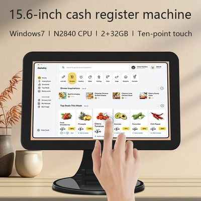15,6 inch touchscreen desktop POS-terminal N2840 2+32GB Retail kassa met scanner