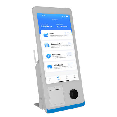 Restaurant Zelfbediening Bestel Kiosk Win 8+128GB Zelfbediening Betaalkiosk met printer Nfc QR-code scanner