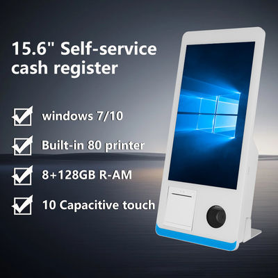 Restaurant Zelfbediening Bestel Kiosk Win 8+128GB Zelfbediening Betaalkiosk met printer Nfc QR-code scanner