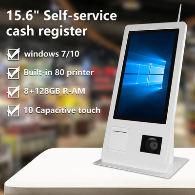 15.6" Self-Service POS-machine met Win 10 besturingssysteem Touch Screen Scanner Printer NFC QR Code Reader