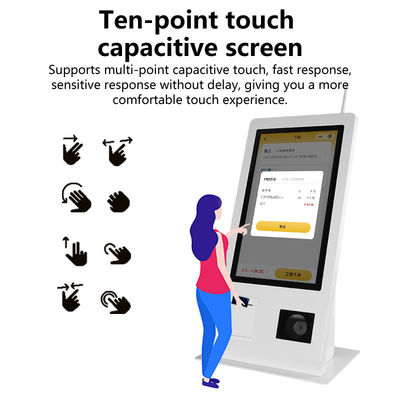 15.6" Self-Service POS-machine met Win 10 besturingssysteem Touch Screen Scanner Printer NFC QR Code Reader