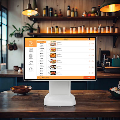 Win Kassa POS Machine Eenvoudige Stijl Plastic Ontwerp en 15,6 Inch Dubbel Scherm All-in-One voor Win