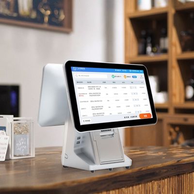 Capacitieve Touch Dual Screen Alles-in-één POS-systemen voor Restaurants Wifi Kassa en 32GB Harde Schijf Capaciteit