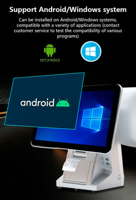 Capacitieve Touch Dual Screen Alles-in-één POS-systemen voor Restaurants Wifi Kassa en 32GB Harde Schijf Capaciteit
