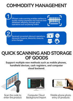 Restaurant bestellen Thermische printer met resolutie Win/Android POS kassa 13.3/15.6 inch 1366*768 resolutie