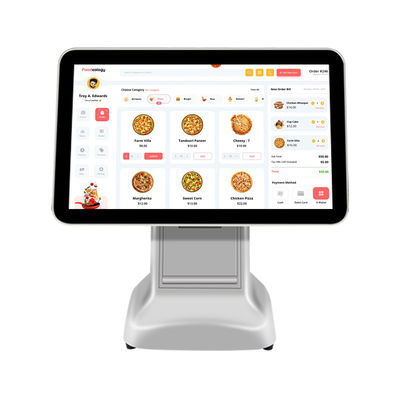 All-in-One-Core Wit USB3.0 Interface Scanner Controleer kassa Pos-terminalsysteem met 80 mm printer en 15,6 inch LCD