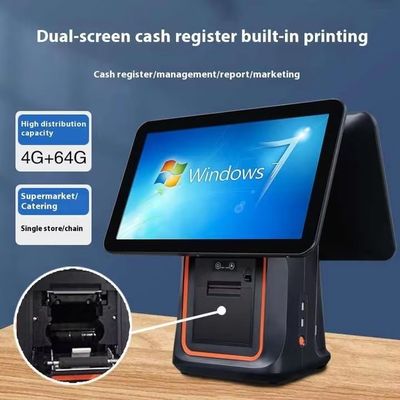 Retail Restaurant Billing Machine 15,6 inch Dual Screen POS-systeem met Windows-besturingssysteem en Android POS