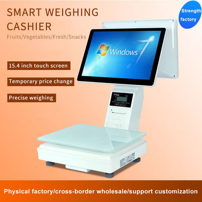 15,4 inch Dual Screen Win Touch All-in-One Weegschaal POS De Ultieme POS Oplossing voor Supermarkten en Hotels met WIFI/BT