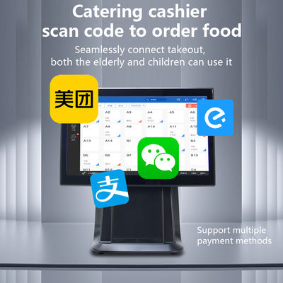 High Performance 15.6" I3 Processor Touchscreen Pos All-in-One Supermarkt Retail POS Machine met Klantendisplay