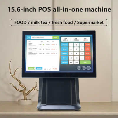 High Performance 15.6" I3 Processor Touchscreen Pos All-in-One Supermarkt Retail POS Machine met Klantendisplay