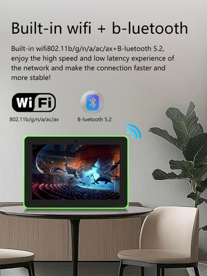 8-inch wand gemonteerde Android Tablet PC met 4-zijdige LED-lichten en POE NFC voor Smart Home en vergaderruimte boeking