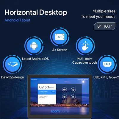 10.1 inch horizontaal desktop Android tablet pc computer Touchscreen RJ45 POE power NFC reader Industrieel bedrijf voor hotel restaurant Retail winkels bureau gebruik