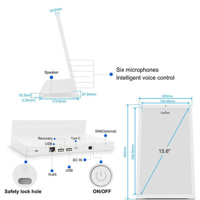 15.6-inch NFC Retail Tablet Rockchip quad core L-vormige Android tablet computer Restaurant andere