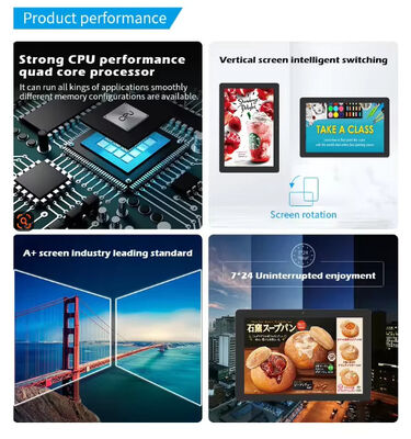 Wandmontage Commerciële 24 inch RK3566 Android tablet pc Digitaal Menu Board Display voor Restaurant Cafe winkel