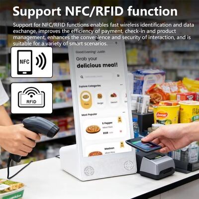 L-type desktop 15.6 inch 1920x1080 android 15 tablet pc Wi-Fi NFC Capacitive touchscreen 10000mah Octa Core fastfood andere met luidspreker