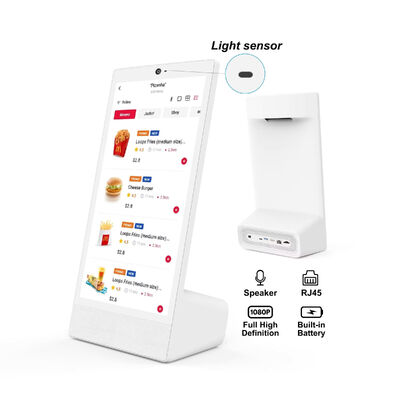 L-type desktop 15.6 inch 1920x1080 android 15 tablet pc Wi-Fi NFC Capacitive touchscreen 10000mah Octa Core fastfood andere met luidspreker