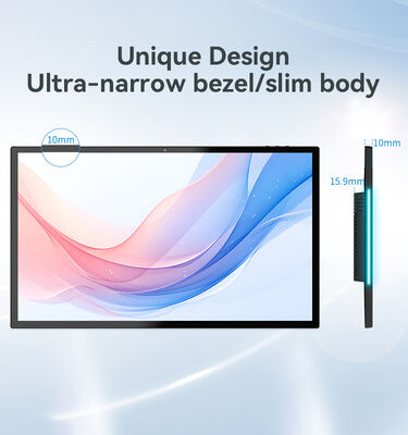 15,6 inch RK3566 Quad Core Android Tablet PC met LED-lichtbalk voor wandmontage in vergaderruimtes