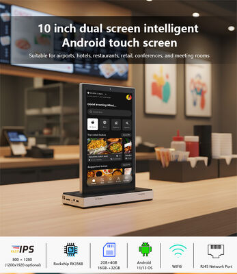 10.1 inch dual display desktop android alles in één touchscreen 4G tablet pc Wi-Fi POE power restaurant andere kisok