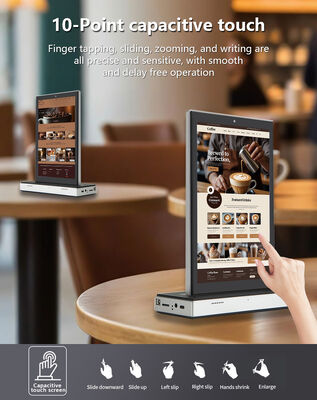 10.1 inch dual display desktop android alles in één touchscreen 4G tablet pc Wi-Fi POE power restaurant andere kisok