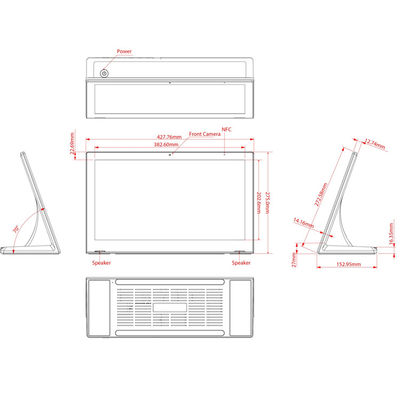 17-inch Octa-Core 1.5GHz Android Tablet PC met 10-punts capacitieve touch en 1920x1080 resolutie