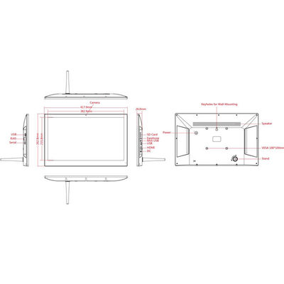 17.3 inch RK3399 Wandgebouwde Android Tablet met POE-ondersteuning en Full HD Touchscreen