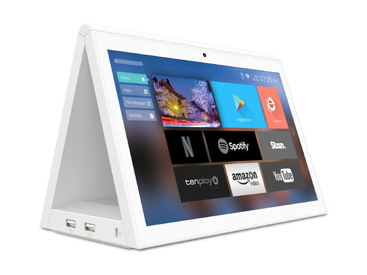 Witte RK3288 desktop L-vormige 10,1 inch Android Tablet Pc POE NFC touch dual screen Restaurant bestelkiosk POS tablets