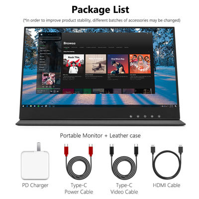 15,6-inch draagbare draadloze touchscreenmonitor voor commerciële en systeemintegratie