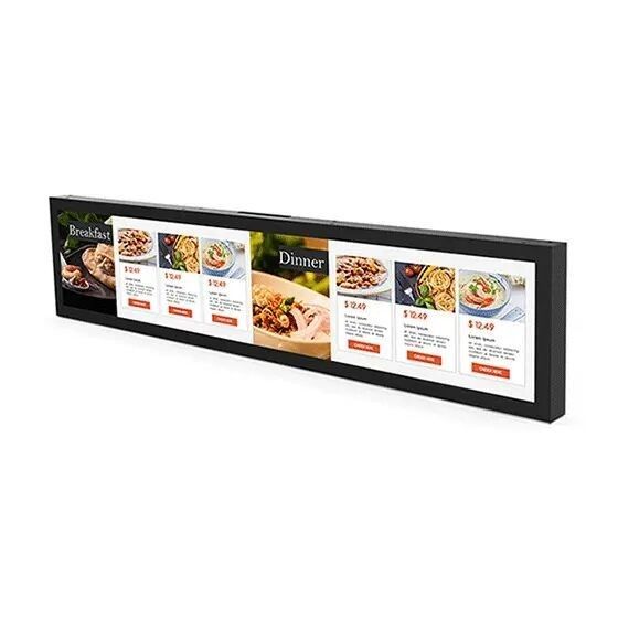 19 inch wand gemonteerde bar-type reclame-machine 1920x360 Android tablet