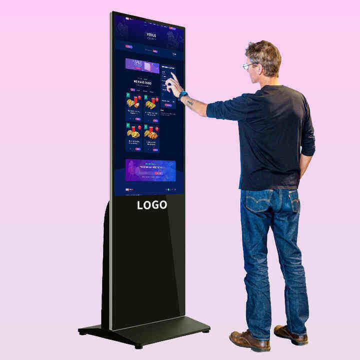 Hoogwaardige 65-inch grote grootte advertentiemachine kiosk met 4K touchscreen