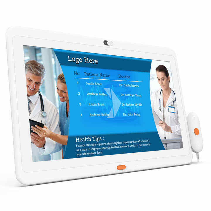 Ziekenhuis 15.6 inch Health Care Tablet Android All-in-one Medische industrie Grade Tablets Met Call Handle Camera