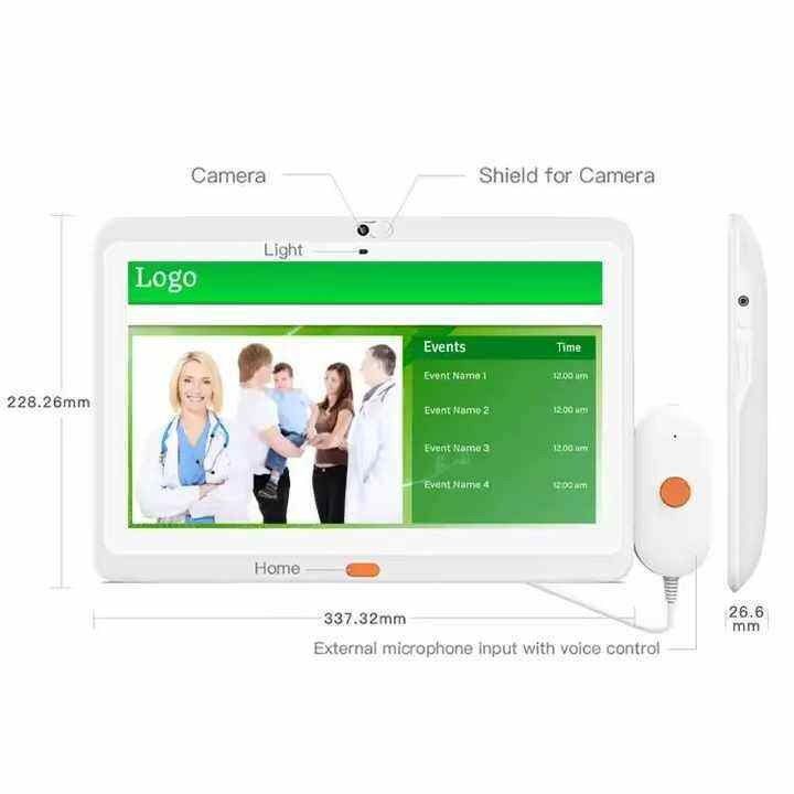 Ziekenhuis Android 1920X1080 13.3 inch medische tablet met handvat call center service