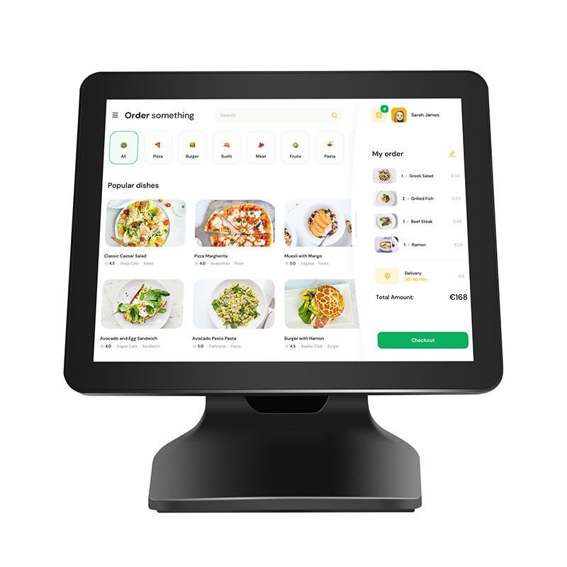 Supermarkt Restaurant 15,6 inch Win10 Kassasysteem met Enkel Scherm POS Terminal en Capacitief Aanraakscherm
