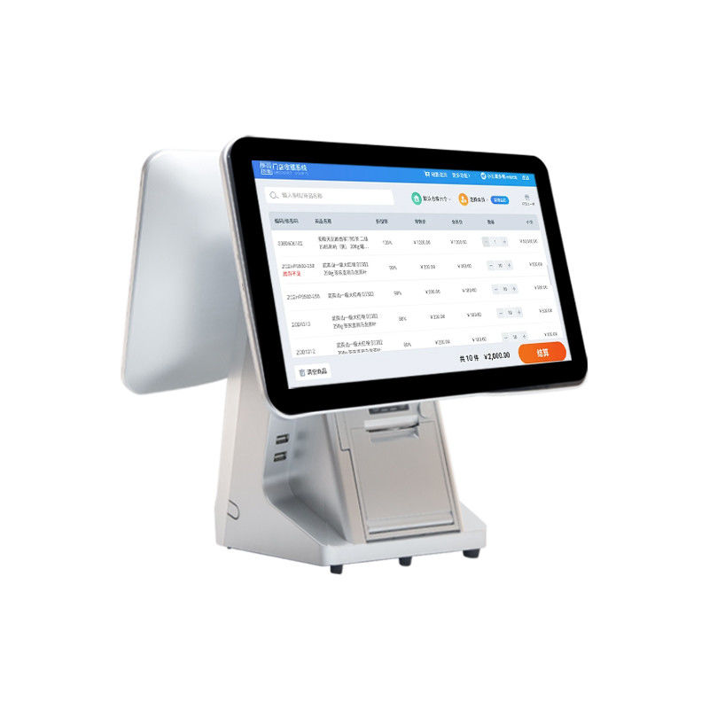 15.6''14' Dual Screen Android Systems POS Machine met contante betaling laden en All-in-One Touch Smart Software POS Terminal