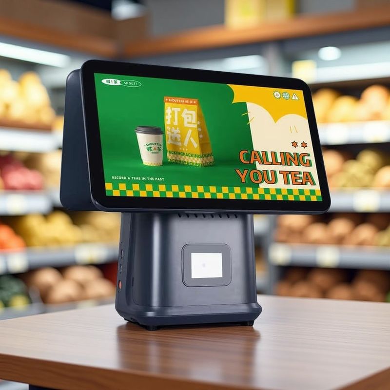 Retail Point of Sale Machine 15,6 inch Android POS Terminal met scanner en printer 4 GB DDR4 Memory 64 GB Hard Disk Capaciteit